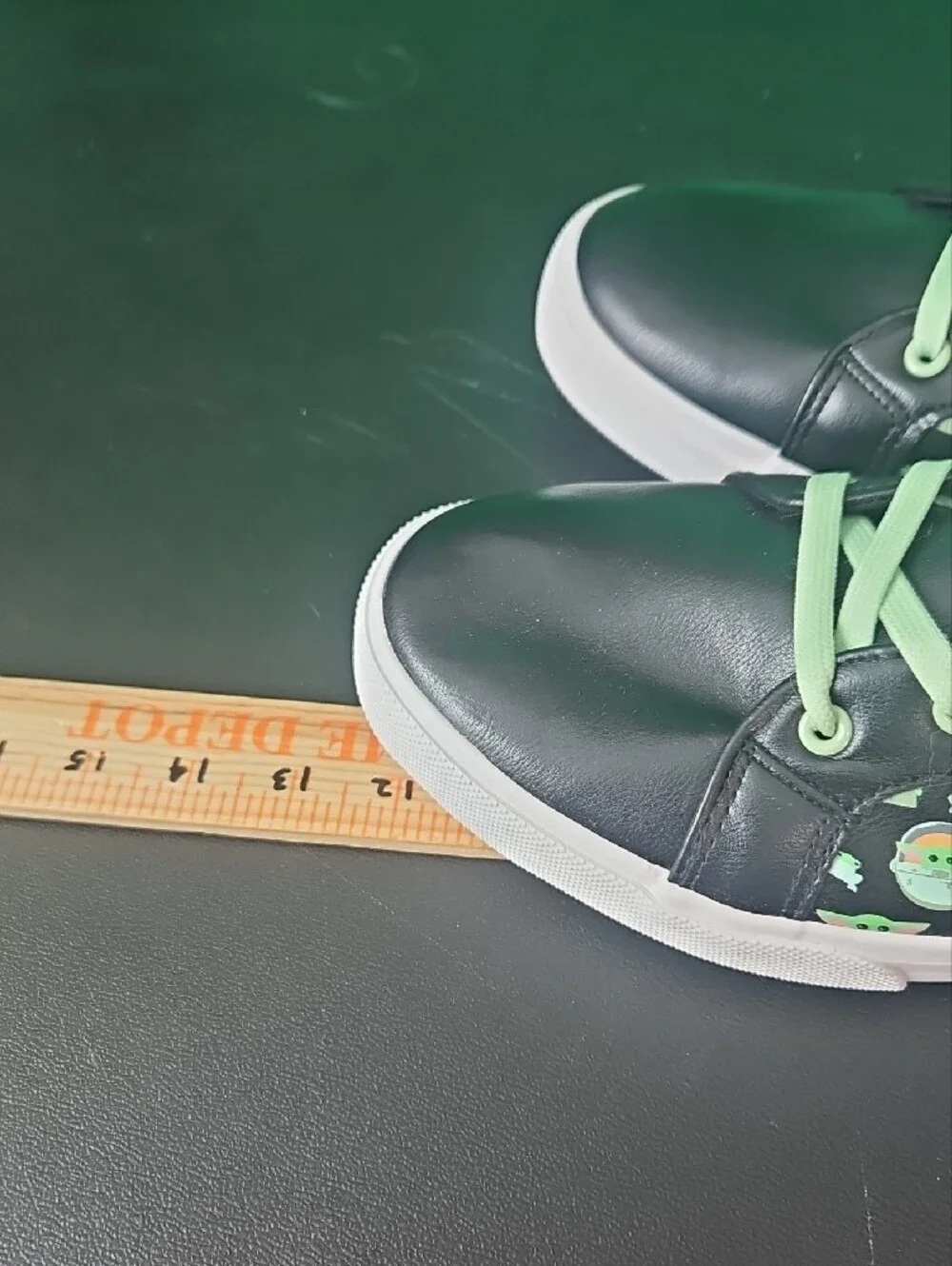 Star Wars Black Sneakers with Light Green Baby Yoda Print